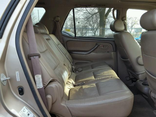 5TDBT44A83S193414 - 2003 TOYOTA SEQUOIA SR BEIGE photo 6