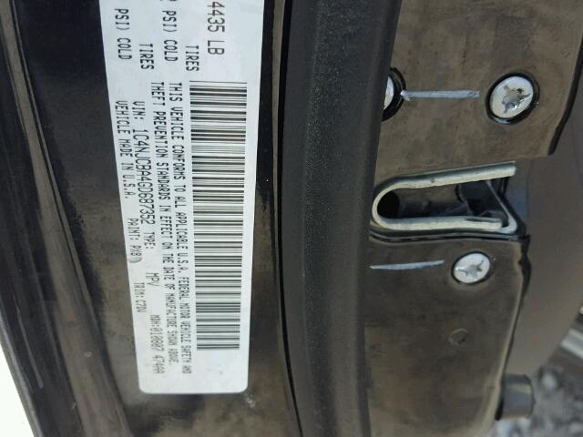 1C4NJCBA4GD687352 - 2016 JEEP COMPASS SP BLACK photo 10