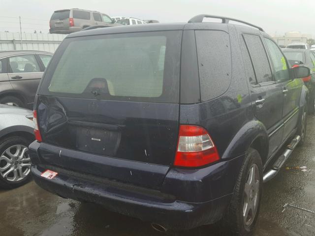 4JGAB75E03A420332 - 2003 MERCEDES-BENZ ML 500 BLUE photo 4