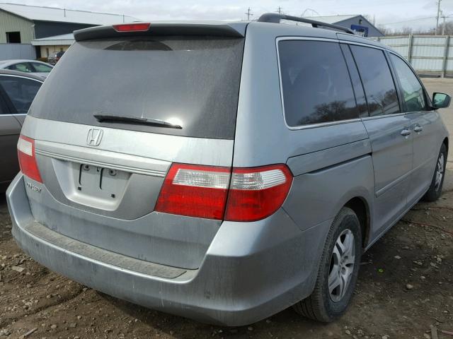 5FNRL387X6B116592 - 2006 HONDA ODYSSEY EX BLUE photo 4