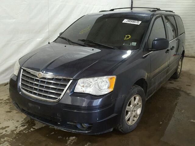 2A8HR54P88R649035 - 2008 CHRYSLER TOWN & COU BLUE photo 2