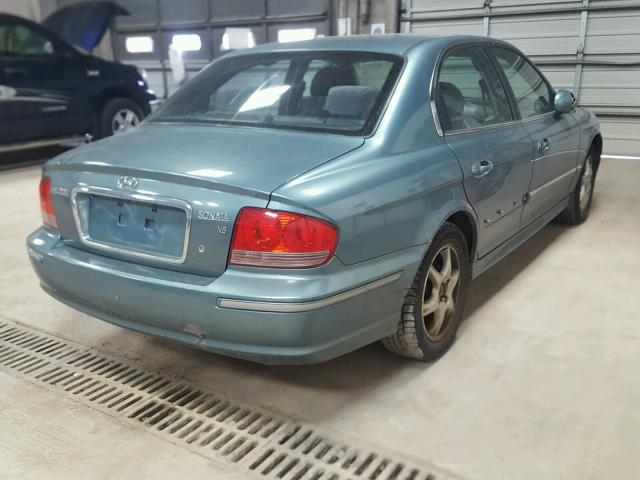 KMHWF35H05A189173 - 2005 HYUNDAI SONATA GLS GREEN photo 4