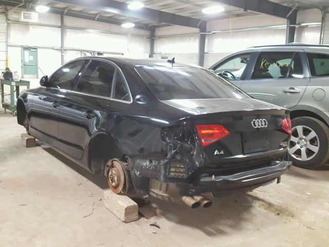 WAUMF78K59N018165 - 2009 AUDI A4 PRESTIG BLACK photo 3