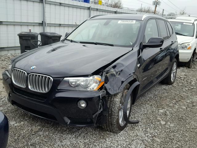 5UXWX9C53D0A21045 - 2013 BMW X3 XDRIVE2 Czarny zdjęcie 2