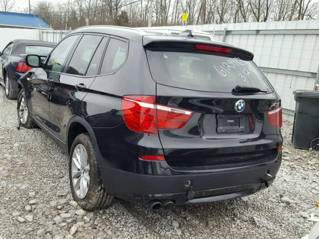 5UXWX9C53D0A21045 - 2013 BMW X3 XDRIVE2 BLACK photo 3