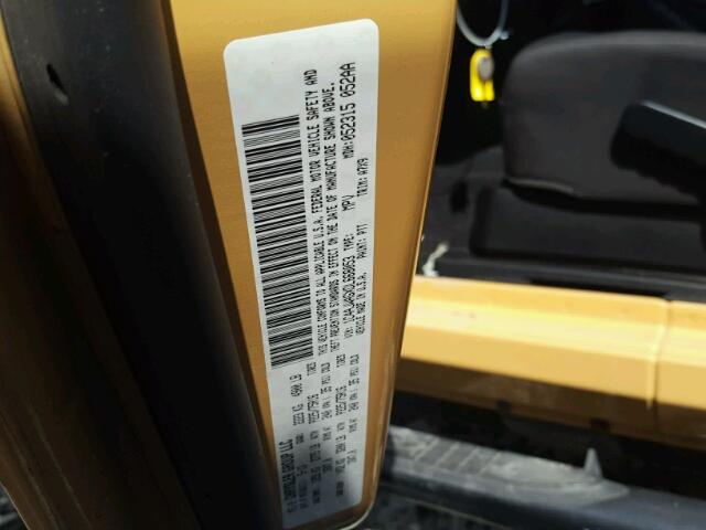 1C4AJWAGXDL668053 - 2013 JEEP WRANGLER S YELLOW photo 10