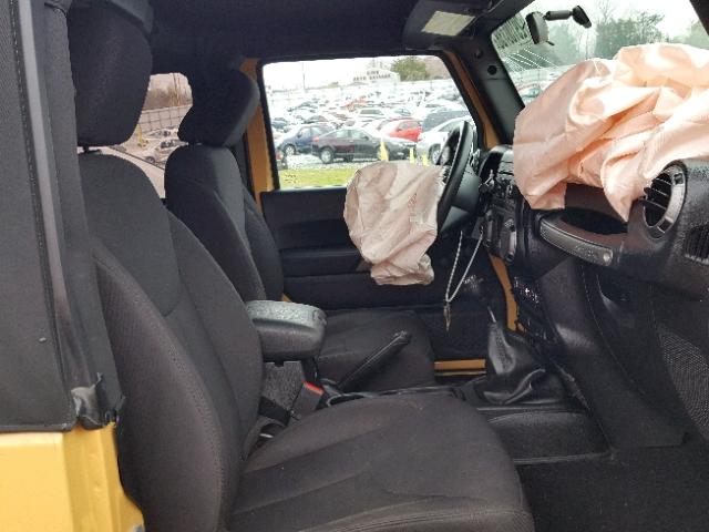 1C4AJWAGXDL668053 - 2013 JEEP WRANGLER S YELLOW photo 5