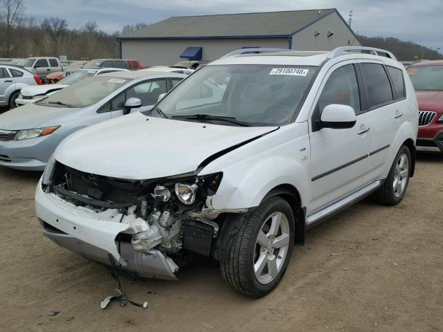 JA4MT41X29Z015176 - 2009 MITSUBISHI OUTLANDER WHITE photo 2