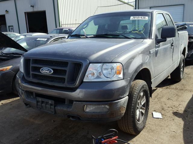 1FTRX14W85FA03286 - 2005 FORD F150 GRAY photo 2