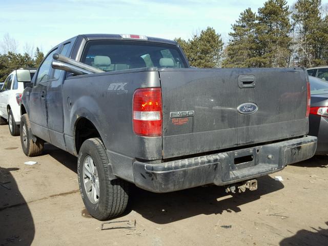 1FTRX14W85FA03286 - 2005 FORD F150 GRAY photo 3