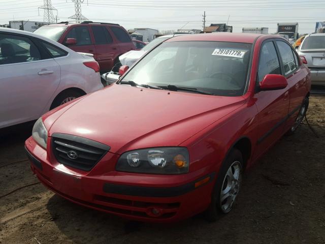 KMHDN46D55U935014 - 2005 HYUNDAI ELANTRA GL RED photo 2