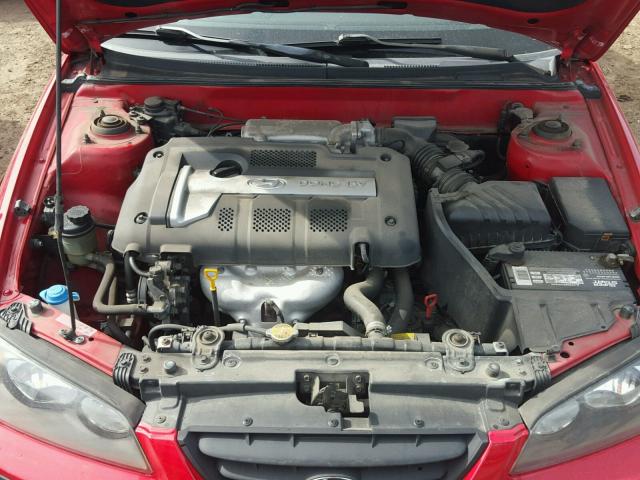 KMHDN46D55U935014 - 2005 HYUNDAI ELANTRA GL RED photo 7