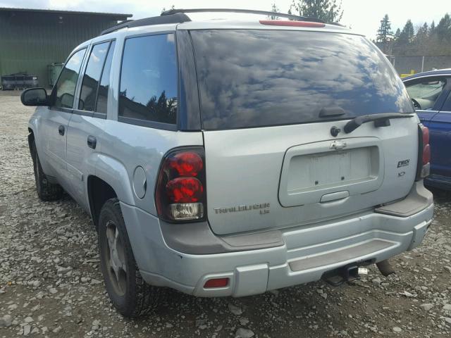 1GNDT13S172243964 - 2007 CHEVROLET TRAILBLAZE SILVER photo 3