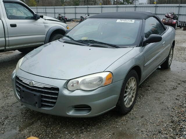 1C3EL45R34N152671 - 2004 CHRYSLER SEBRING LX GREEN photo 2