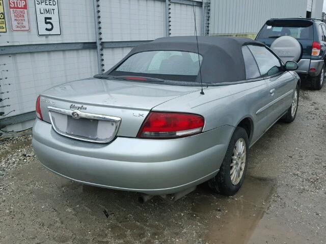 1C3EL45R34N152671 - 2004 CHRYSLER SEBRING LX GREEN photo 4