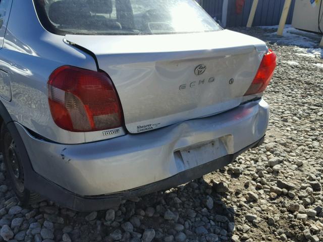 JTDBT123310126142 - 2001 TOYOTA ECHO GRAY photo 9