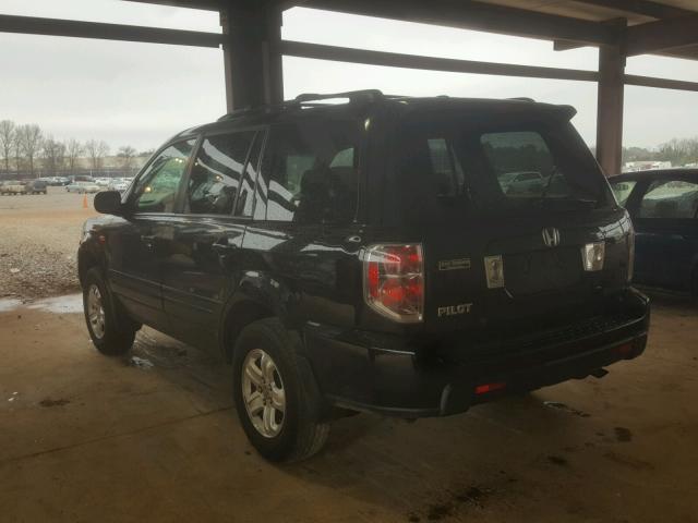 5FNYF28278B012078 - 2008 HONDA PILOT VP BLACK photo 3