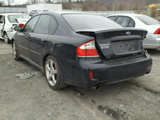 4S3BL616087207951 - 2008 SUBARU LEGACY 2.5 BLACK photo 3