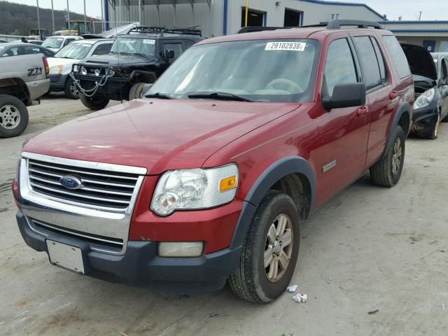 1FMEU63E07UB62469 - 2007 FORD EXPLORER X MAROON photo 2