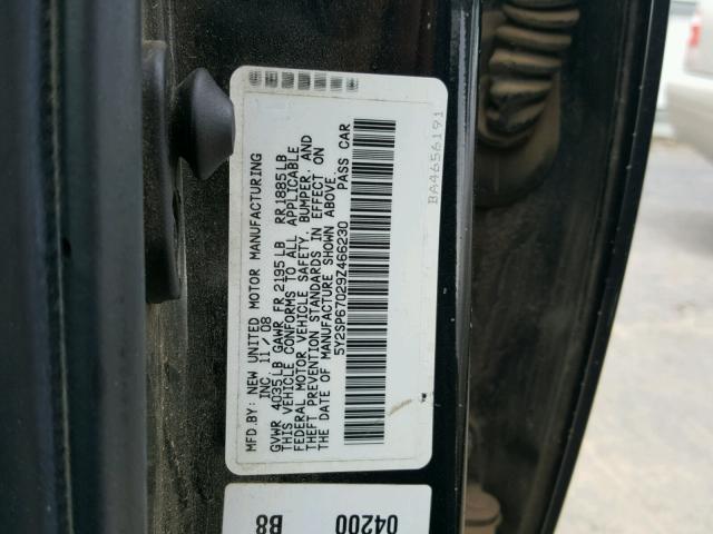 5Y2SP67029Z466230 - 2009 PONTIAC VIBE BLACK photo 10