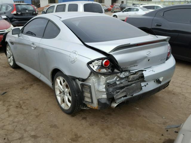 KMHHN66F97U252024 - 2007 HYUNDAI TIBURON GT SILVER photo 3