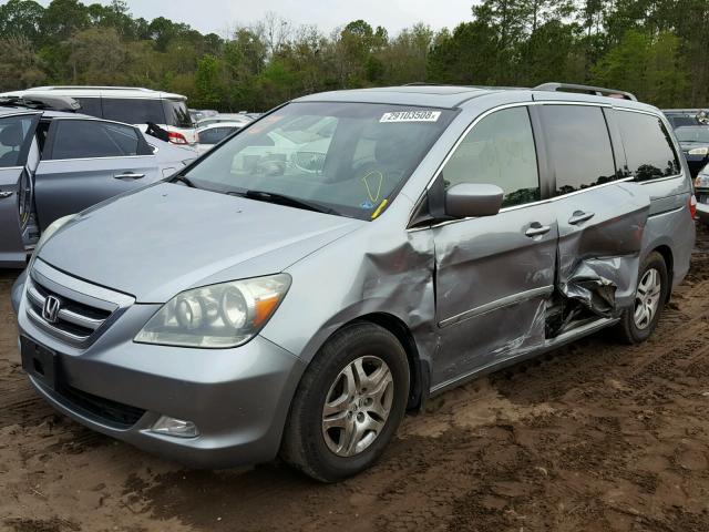 5FNRL387X6B001796 - 2006 HONDA ODYSSEY EX GRAY photo 2