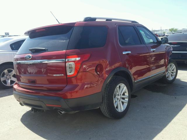 1FM5K7D82DGA05332 - 2013 FORD EXPLORER X RED photo 4