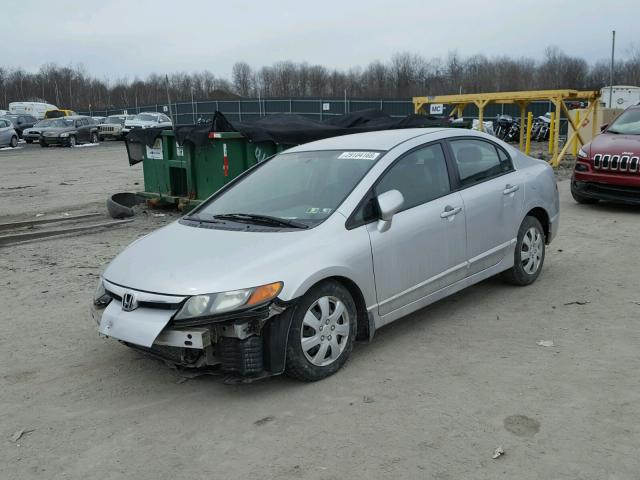 2HGFA16506H501377 - 2006 HONDA CIVIC LX SILVER photo 2