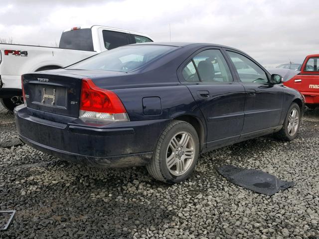 YV1RS592682693833 - 2008 VOLVO S60 2.5T BLUE photo 4
