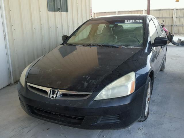 1HGCM66516A015649 - 2006 HONDA ACCORD EX BLACK photo 2