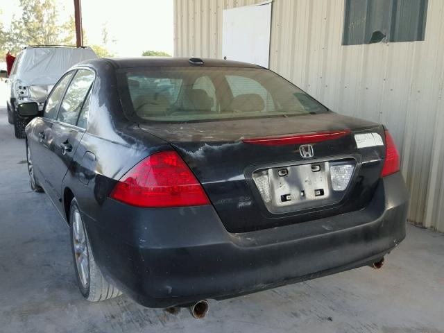 1HGCM66516A015649 - 2006 HONDA ACCORD EX BLACK photo 3