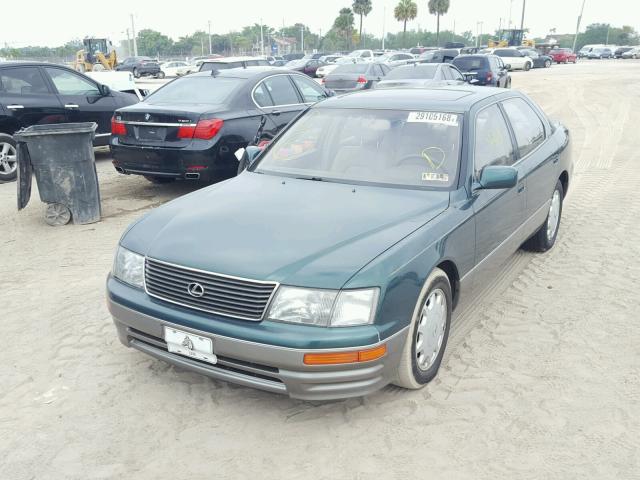 JT8BH22F1T0051671 - 1996 LEXUS LS 400 GREEN photo 2