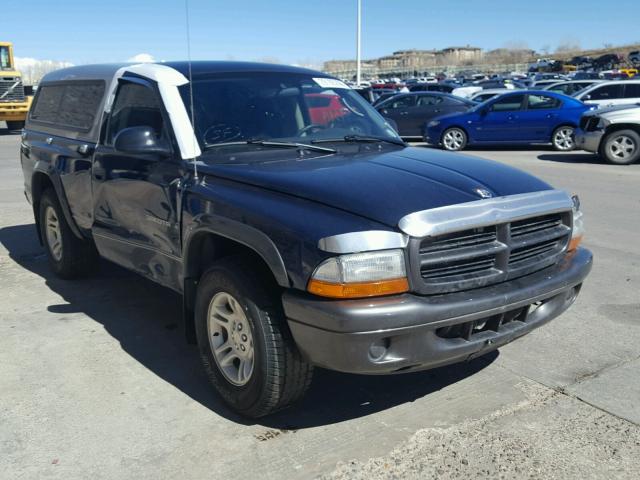 1B7FL16X12S631276 - 2002 DODGE DAKOTA BAS BLUE photo 1