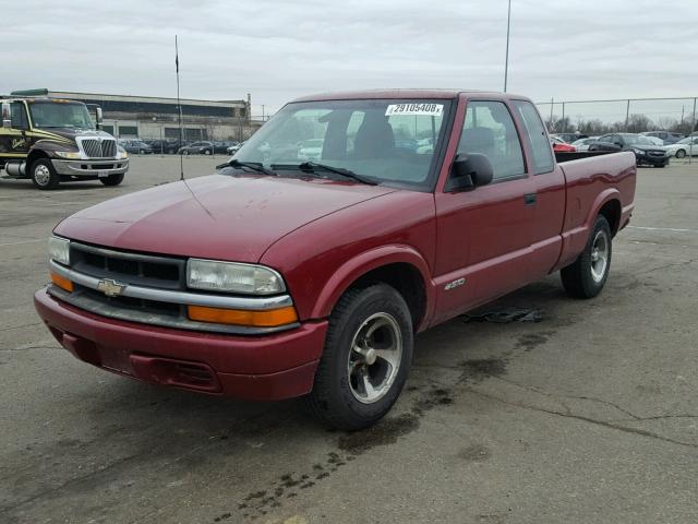 1GCCS19W618221304 - 2001 CHEVROLET S TRUCK S1 RED photo 2