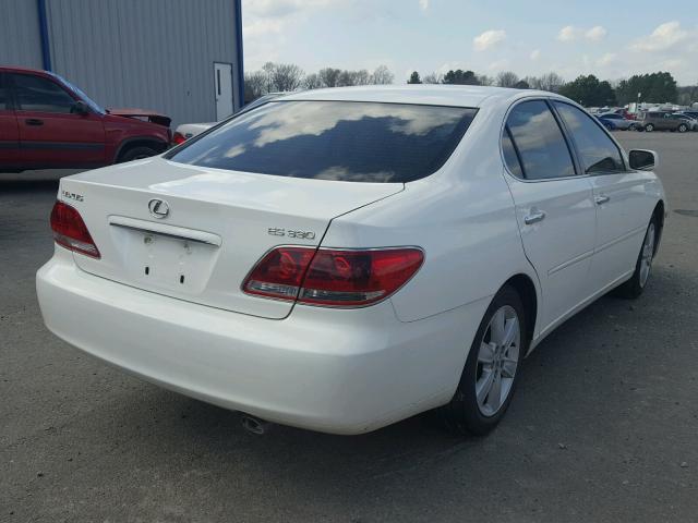 JTHBA30G655082944 - 2005 LEXUS ES 330 WHITE photo 4