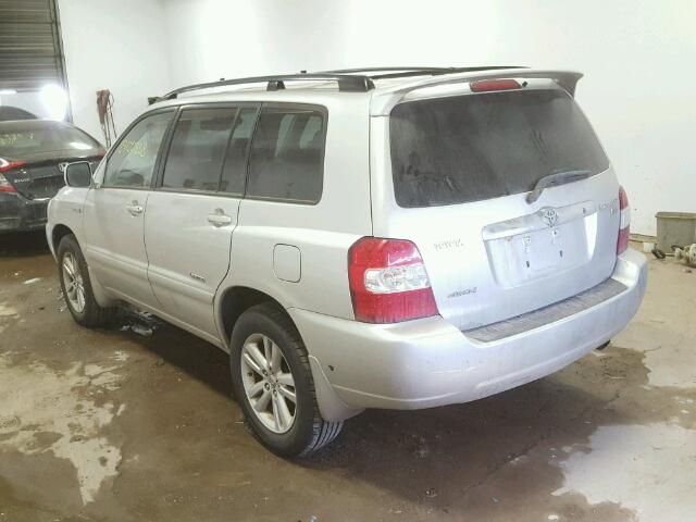 JTEEW21A660026257 - 2006 TOYOTA HIGHLANDER SILVER photo 3