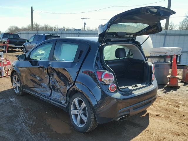 1G1JG6SB0D4213779 - 2013 CHEVROLET SONIC RS BLACK photo 3