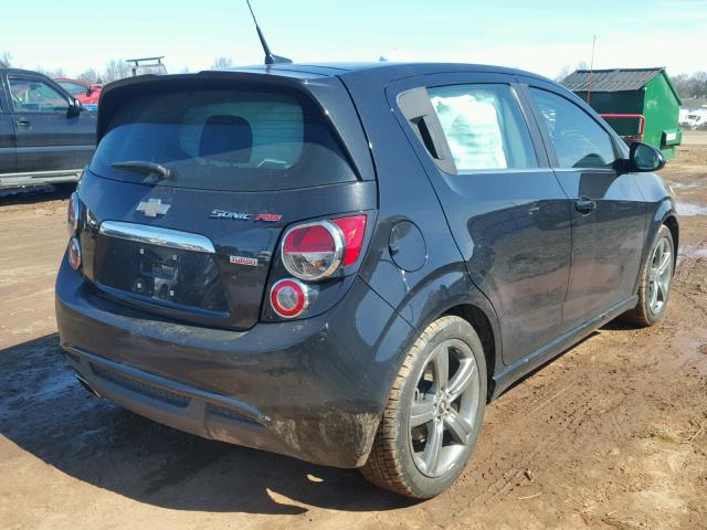 1G1JG6SB0D4213779 - 2013 CHEVROLET SONIC RS BLACK photo 4