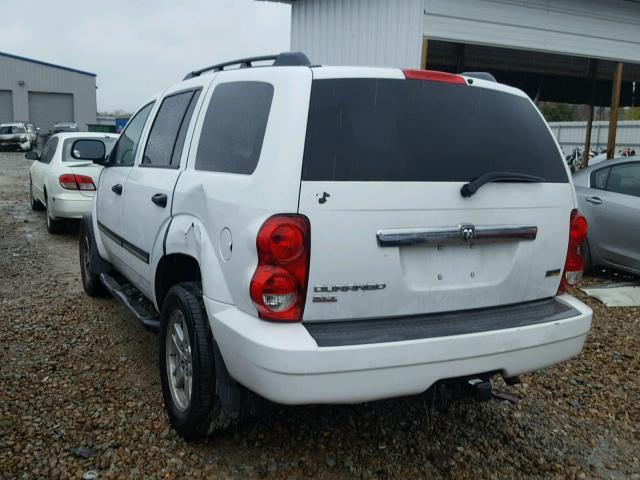 1D8HB48P67F511081 - 2007 DODGE DURANGO SL WHITE photo 3