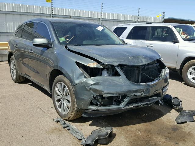 5FRYD4H45FB016189 - 2015 ACURA MDX TECHNO GRAY photo 1