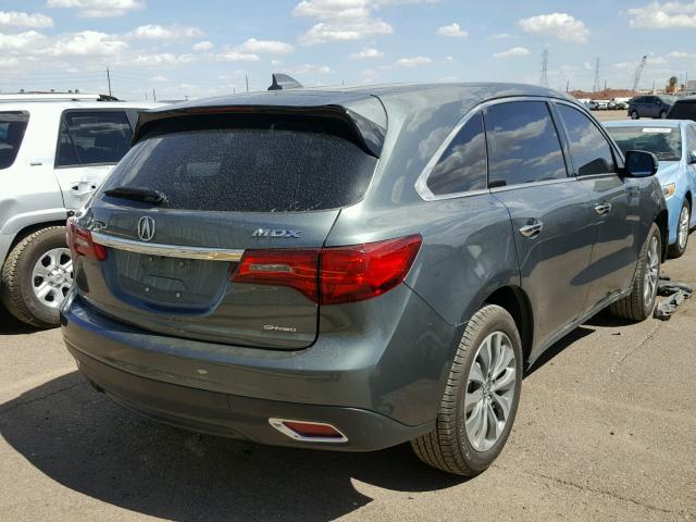 5FRYD4H45FB016189 - 2015 ACURA MDX TECHNO GRAY photo 4