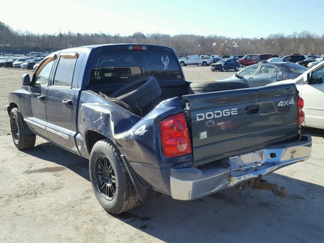 1D7HW48N06S536331 - 2006 DODGE DAKOTA QUA BLUE photo 3