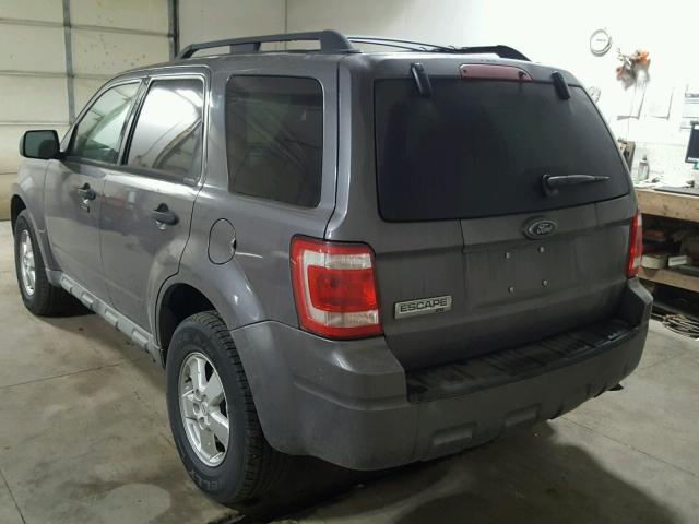 1FMCU037X9KC47825 - 2009 FORD ESCAPE XLT GRAY photo 3