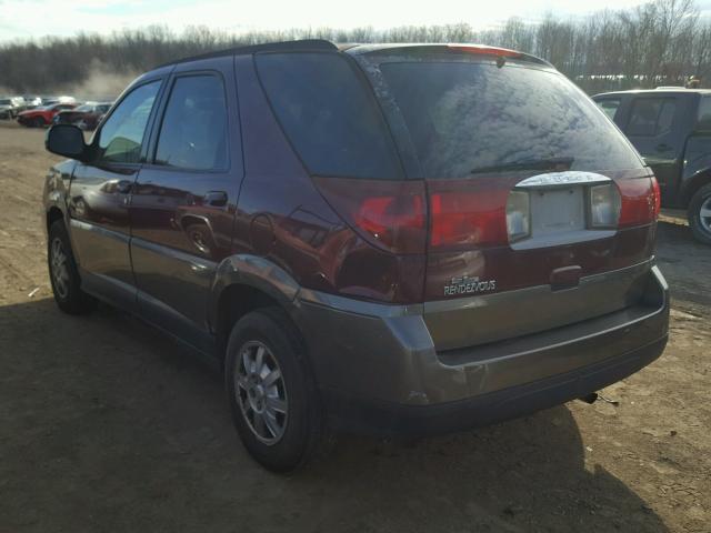 3G5DA03E84S523830 - 2004 BUICK RENDEZVOUS MAROON photo 3