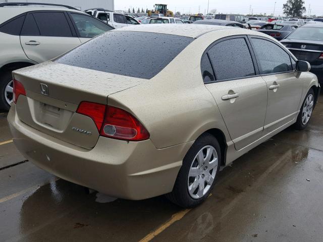 1HGFA16527L129562 - 2007 HONDA CIVIC LX GOLD photo 4