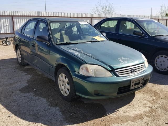 2HGEJ667XYH605257 - 2000 HONDA CIVIC LX GREEN photo 1