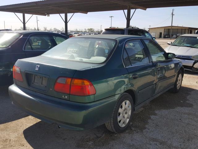 2HGEJ667XYH605257 - 2000 HONDA CIVIC LX GREEN photo 4