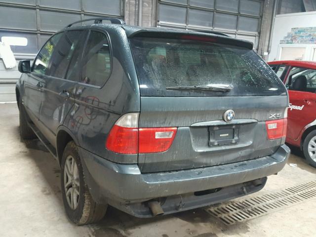 5UXFA13556LY47025 - 2006 BMW X5 3.0I GREEN photo 3