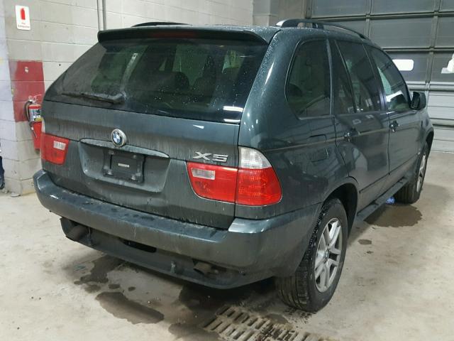 5UXFA13556LY47025 - 2006 BMW X5 3.0I GREEN photo 4