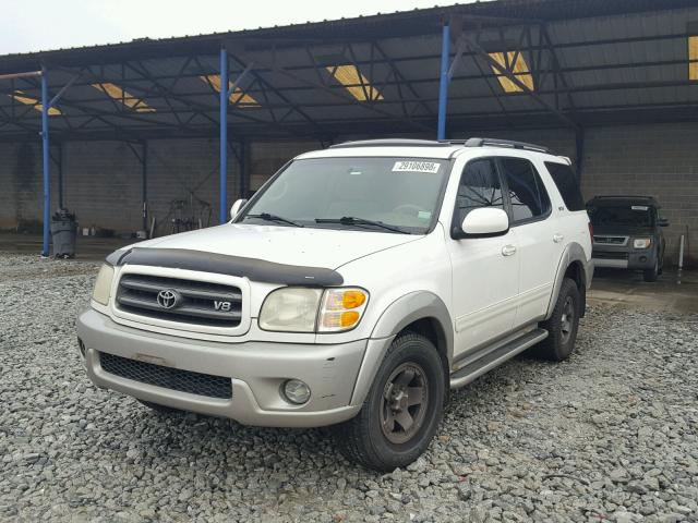 5TDZT34A33S161706 - 2003 TOYOTA SEQUOIA SR WHITE photo 2